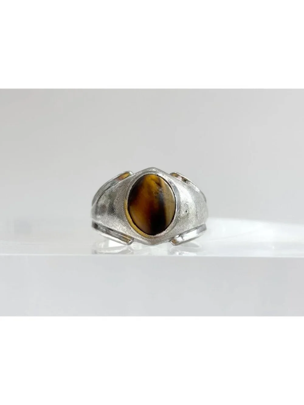Tiger's Eye Joseph Esposito Southwest Sterling Silver 925 Vintage Ring - sz 7.5